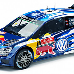 Macheta Oe Volkswagen Polo WRC 2015 Mikkelsen / Floene 1:18 Albastru 6C1099302A