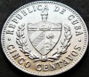 Moneda exotica 5 CENTAVOS - CUBA, anul 1968 * cod 791 = A.UNC, America Centrala si de Sud, Aluminiu