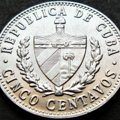 Moneda exotica 5 CENTAVOS - CUBA, anul 1968 * cod 791 = A.UNC