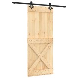 Cumpara ieftin Usa glisanta cu set de feronerie 85x210 cm, lemn masiv de pin