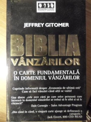 BIBLIA VANZARILOR-JEFFREY GITOMER-266286 foto