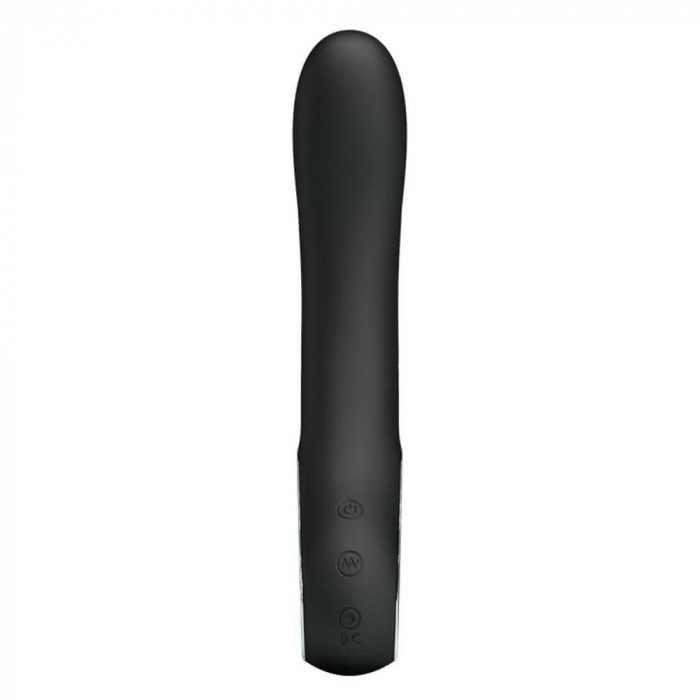 Pretty Love Alston - Vibrator din silicon, negru, 20 cm