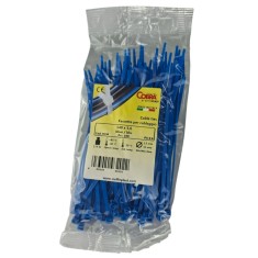 Set 100 buc colier cablu 140x3.6mm din plastic albastru Cobra 9134