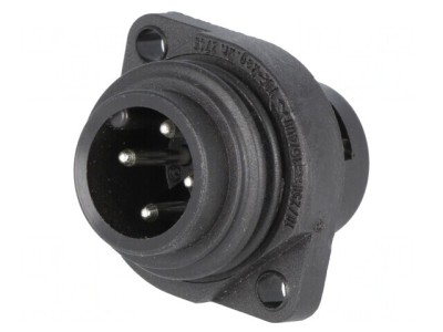 Conector circular soclu tată IP67 4 pini 400V foto