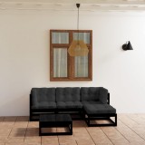 Gossi set mobilier de gradina cu perne, 5 piese, lemn masiv de pin