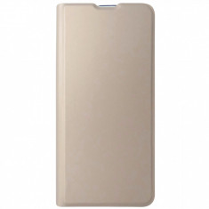 Husa tip carte cu stand Smart Skin aurie pentru Samsung Galaxy M51 (SM-M515)