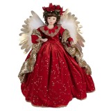 Cumpara ieftin Figurina Inger textil rosu auriu 50x30x65 cm