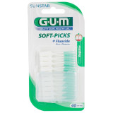 Cumpara ieftin G.U.M Soft-Picks +Fluoride scobitoare regular 40 buc