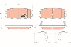 TRW GDB1716 COTEC set placute frana,frana disc