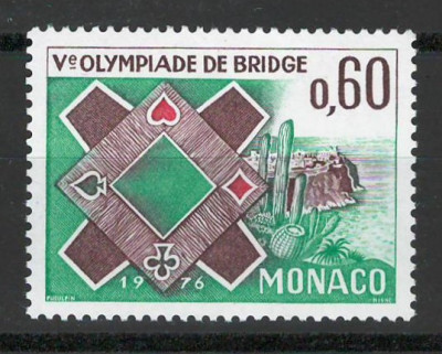 Monaco 1976 Mi 1220 MNH - A 5-a Olimpiada de bridge foto