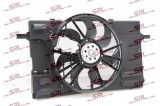 Ventilator radiator Volvo C30 06-12, C70 06-13, S40/V50 04-12, motor: 2.4, 2.5 T, cu modul electronic, 420 mm; 3 pini, SRLine, 30671060; 30680587
