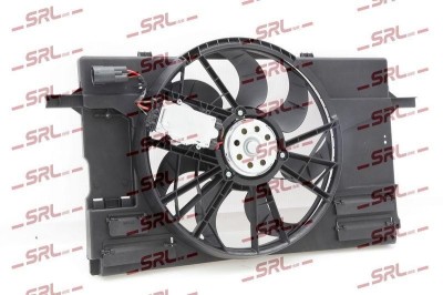 Ventilator radiator Volvo C30 06-12, C70 06-13, S40/V50 04-12, motor: 2.4, 2.5 T, cu modul electronic, 420 mm; 3 pini, SRLine, 30671060; 30680587 foto