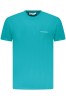 Trussardi Tricou barbati, cu imprimeu grafic pe spate, Regular fit, Albastru deschis, XL
