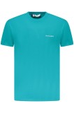 Cumpara ieftin Trussardi Tricou barbati, cu imprimeu grafic pe spate, Regular fit, Albastru deschis, XL