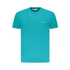 Trussardi Tricou barbati, cu imprimeu grafic pe spate, Regular fit, Albastru deschis, XL