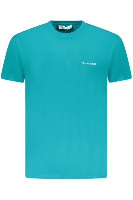 Trussardi Tricou barbati, cu imprimeu grafic pe spate, Regular fit, Albastru deschis, XL foto
