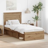 Cumpara ieftin Cadru de pat Stejar artisan 100 x 200 cm Lemn prelucrat