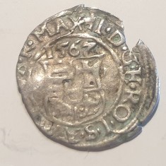 Ungaria 1 denar 1567 KB argint Maximilian ll