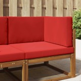 vidaXL Perna pentru canapea de exterior 3 pcs Roșu Poliester 900869