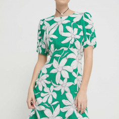 Desigual rochie culoarea verde, mini, evazati