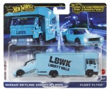 HOT WHEELS TRANSPORTATOR FLEET FLYER CU MASINUTA NISSAN SKYLINE 2000 GT-R LBWK SCARA 1:64