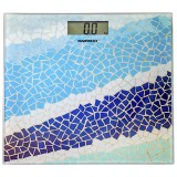 Cantar electronic de persoane Daewoo, 150 kg, 100 g, auto zero, auto oprire, display LCD, Albastru/Alb