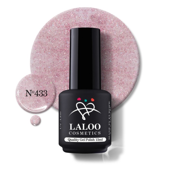 &Nu;&omicron;.433 Fuchsia Silver Glitter | Laloo gel polish 15ml