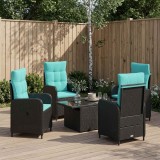 Cumpara ieftin Set dining pentru exterior 5 buc. Black and Turquoise