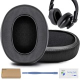 Set 2 bureti pentru casti AKG K371 BT / K371-BT / K361 BT / K361-BT, Over-Ear - Negru - Spuma cu memorie - Piele ecologica