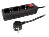 Prelungitor 3 prize 230V 16A negru, Logilink