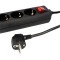 Prelungitor 3 prize 230V 16A negru