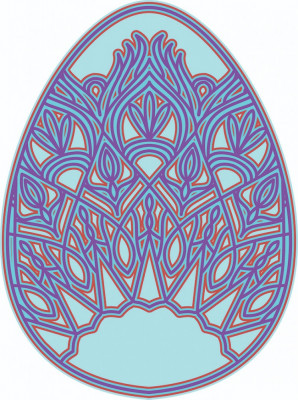 Sticker decorativ, Mandala, Ou, Multicolor, 80 cm, 7255ST-3 foto