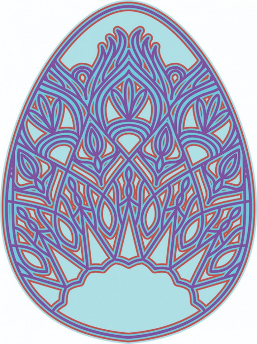 Sticker decorativ, Mandala, Ou, Multicolor, 80 cm, 7255ST-3