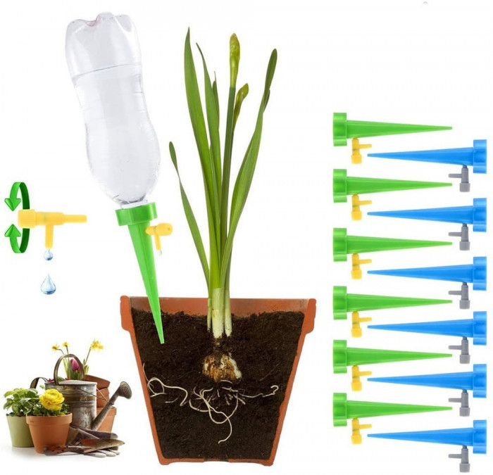 Set 10 picuratoare cu valva pentru irigare plante Irigator ghiveci udare plante