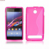 Husa Silicon S-Line Roz pentru Sony Xperia E1 (D2005) - Protectie Premium