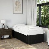 VidaXL Cadru de pat de o persoană, negru, textil