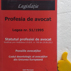 Statutul profesiei avocat Pensiile avocatilor Codul deontologic al avocatilor