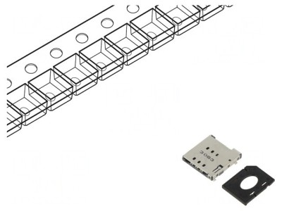 Conector Nano SIM Push-Push SMT 6 PIN foto