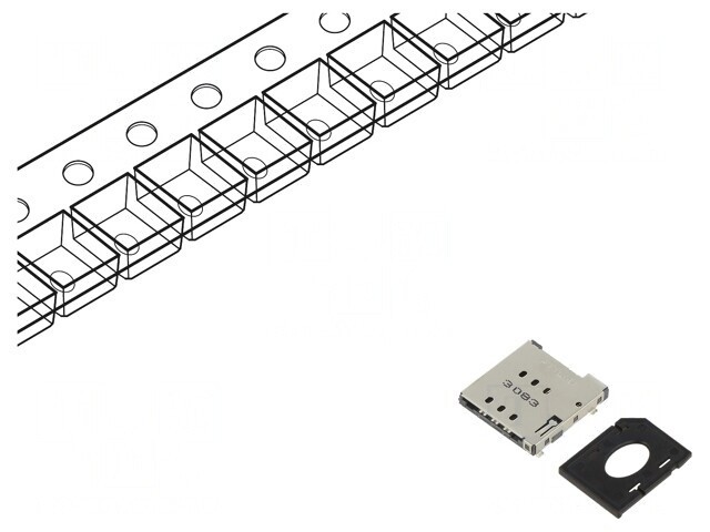 Conector Nano SIM Push-Push SMT 6 PIN