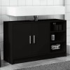 Gossi dulap de chiuveta, negru, 90x29x55 cm, lemn prelucrat