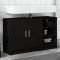 Gossi dulap de chiuveta, negru, 90x29x55 cm, lemn prelucrat