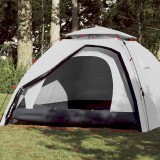 Cumpara ieftin Cort de camping 4 persoane, alb opac, setare rapidă, țesătură
