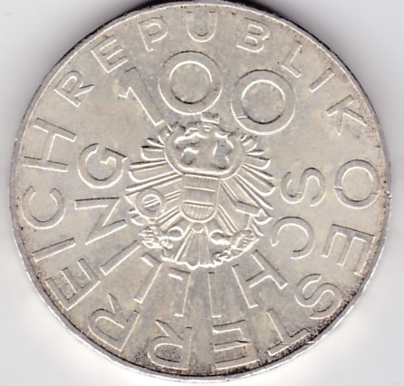 AUSTRIA 100 SCHILLING 1976