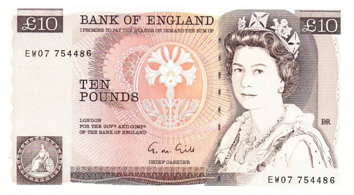 Marea Britanie 10 Pounds 1988 P-379e aUNC
