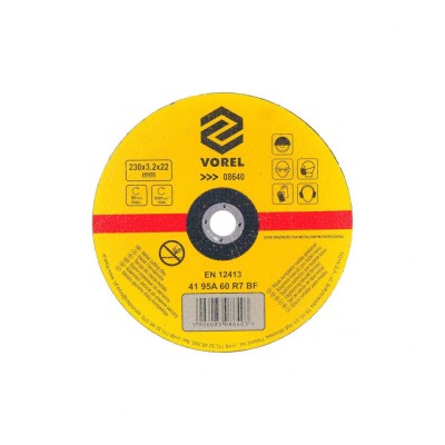 Disc debitat metale 230 x 3.2 x 22 mm Vorel 08640 foto