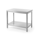 Masa de Lucru Profesionala, Din Inox AISI 430, Centrala cu Polita, 1000x600x850 mm