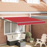 Marchiză retractabilă automată Roșie 350x250 cm