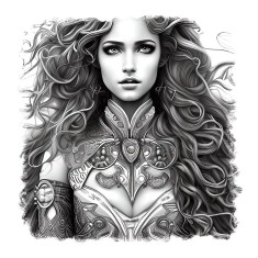 Sticker decorativ, Printesa, Gri, 55 cm, 9617ST foto