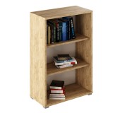 Cumpara ieftin Biblioteca mdf natur stejar artisan alb Rioma 75x38x112.2 cm