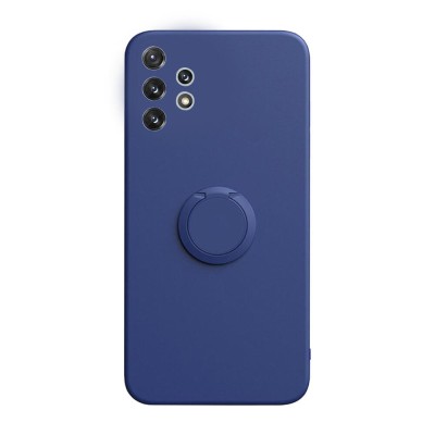 Husa soft liquid compatibila cu samsung galaxy a33 5g, interior cu piele alcantara, 360&amp;Acirc;&amp;deg; inel rotativ cu magnet auto, blue foto
